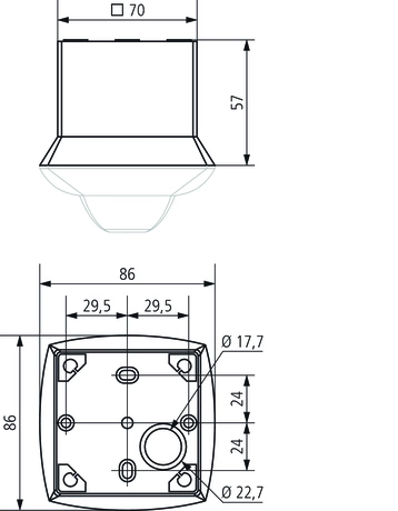 Boîtier saillie PresenceLight BK