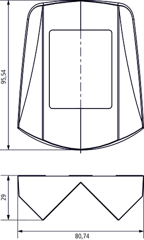 Staffa per montaggio angolare theLuxa S BK