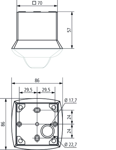 Boîtier saillie PresenceLight BK