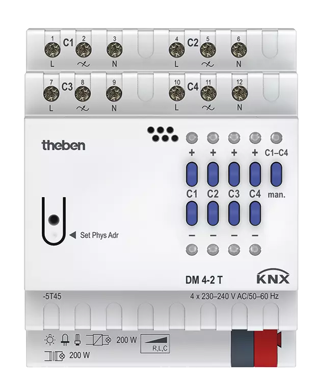 200 W KNX-Dimmer - Base de données KNX